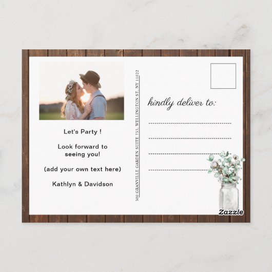 I DO Engagement Eucalyptus Photo BBQ Invitation (Dos)