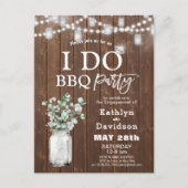 I DO Engagement Eucalyptus Photo BBQ Invitation (Devant)
