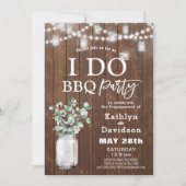 I DO Eucalyptus Mason Jar Verloving Invitation Feestdagenkaart (Voorkant)