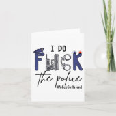 I Do Fck Lice Officer Funny Cop Girlfriend Saying  Kaart (Voorkant)