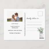 I DO Fiançailles Eucalyptus Photo BBQ Invitation (Dos)