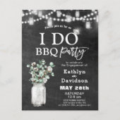 I DO Fiançailles Eucalyptus Photo BBQ Invitation (Devant)