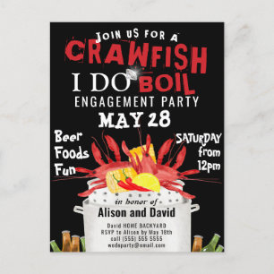 I DO Fiançailles Photo Crawfish Invitation à ébull