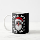 I Do It For The Hos Funny Santa Ugly Christmas Koffiemok (Links)