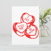 I Do Kiss Me Be Mine Valentijnsdag Uitnodiging (Staand voorkant)