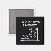 I Do My Own Laundry Minimal This Year Achievements Magneet (Voorkant / Achterkant)