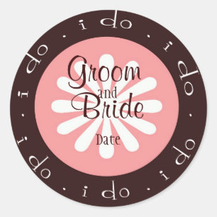 "i do" persoonlijke weddenschappen ronde sticker
