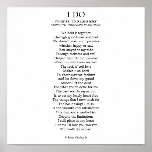 "I DO" POSTER