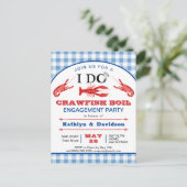 I DO Verloving Crawfish Boil Party Briefkaart (Staand voorkant)