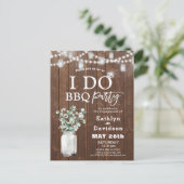 I DO Verloving Eucalyptus Foto BBQ Uitnodiging (Staand voorkant)