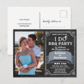 I DO Verloving Foto BBQ Party Invitation Briefkaart (Voorkant / Achterkant)