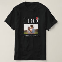 I DO Verloving Ring Couple Photo Name Minimal