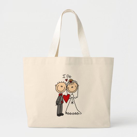 I Do Wedding Ceremony Bag Grote Tote Bag (Voorkant)