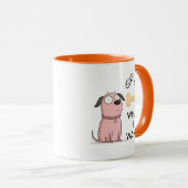 I Do What I Want Dog Mug – Cute Rebel Pup Illustra (Devant droit)