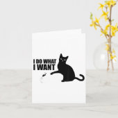I Do What I Want Funny Cat Meme  Kaart (Gele Bloem)