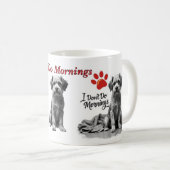 I Don’t Do Mornings – Grumpy Dog Mug (Devant droit)