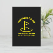 I dont always play funny golfing golfer golf bedankkaart (Staand voorkant)