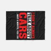 I Don't Always Talk About - Funny Car Lover  Fleece Deken (Voorkant (Horizontaal))