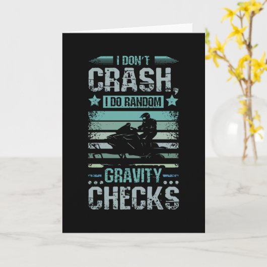 I Dont Crash Snowmobile Kaart (Gele Bloem)