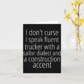 I Don't Curse I Speak Fluent Trucker With A Sailor Kaart (Gele Bloem)