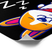 I Don't Do Mornings Funny Dog Sleeng  Poster (Hoek)