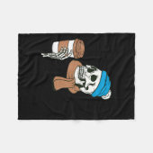 I Dont Do Winter Well Funny Coffee Skull  Fleece Deken (Voorkant (Horizontaal))