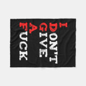 I Don't Give A For  Fleece Deken (Voorkant (Horizontaal))