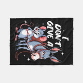 I Don't Give A Rats Mouse &amp; Funny  Fleece Deken (Voorkant (Horizontaal))