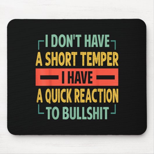 I Don't Have A Short Temper - Quick Reaction To Bu Muismat (Voorkant)