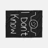 I Dont Know Hand Drawn Shrug Funny _2  Fleece Deken (Voorkant (Horizontaal))