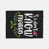 I Don't Know-margo Ugly Sweater Funny Christmas Fo Fleece Deken (Voorkant (Horizontaal))