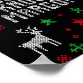 I Don't Know-margo Ugly Sweater Funny Christmas Fo Poster (Hoek)