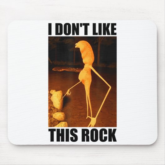 I Don't Like This Rock Funny Marcus The Worm Meme  Muismat (Voorkant)