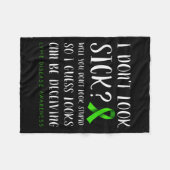 I Don't Look Sick - Lyme Disease Awareness Fleece Deken (Voorkant (Horizontaal))