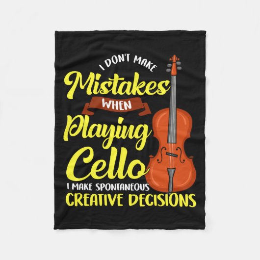 I Dont Make Mistakes When Playing Cello  Fleece Deken (Voorkant)