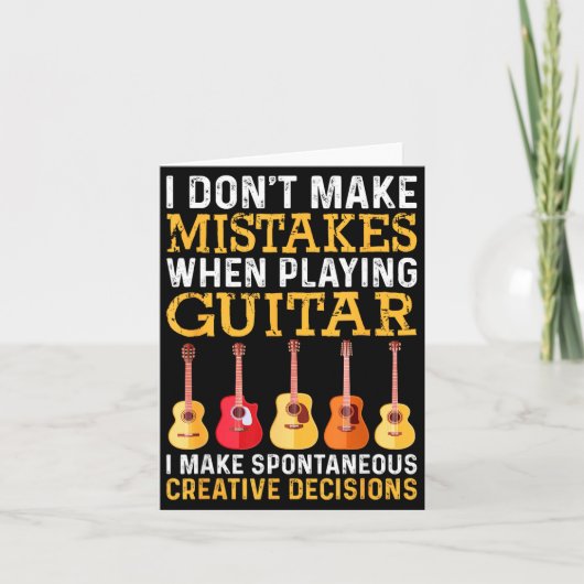 I Don't Make Mistakes When Playing Guitar Funny Gu Kaart (Voorkant)