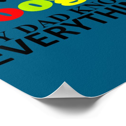 I Don't Need Google My Dad Knows Everything Daught Poster (Hoek)