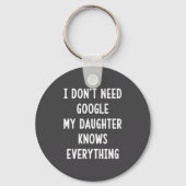 I Don't Need Google My Daughter Knows Everything F Sleutelhanger (Voorkant)