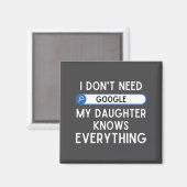 I Don't Need Google My Daughter Knows Everything - Magneet (Voorkant / Achterkant)