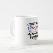 I Don't Need Google My Mom Knows Everything - MUG (Devant gauche)
