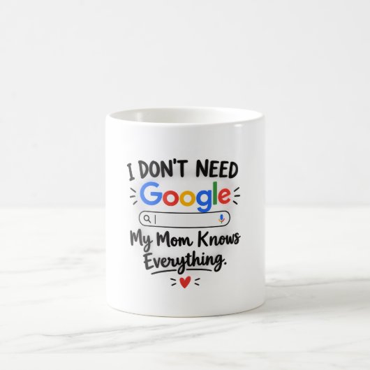 I Don't Need Google My Mom Knows Everything - MUG (Centre)