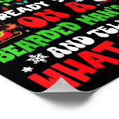 I Don't Need Santa I Already Sit On A Bearded Man' Poster (Hoek)