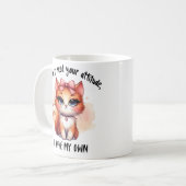 I Don't Need Your Attitude Funny Cat Lover Gift  Koffiemok (Voorkant links)