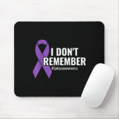 I Don't Remember Purple Ribbon Elepsy Awareness  Muismat (Met muis)