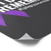 I Don't Remember Purple Ribbon Elepsy Awareness Poster (Hoek)