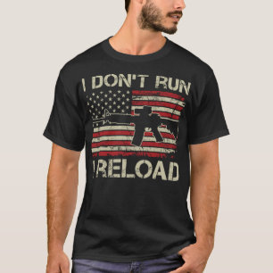 I Don't Run I Reload - AR15  Vlag van de Verenigde T-shirt