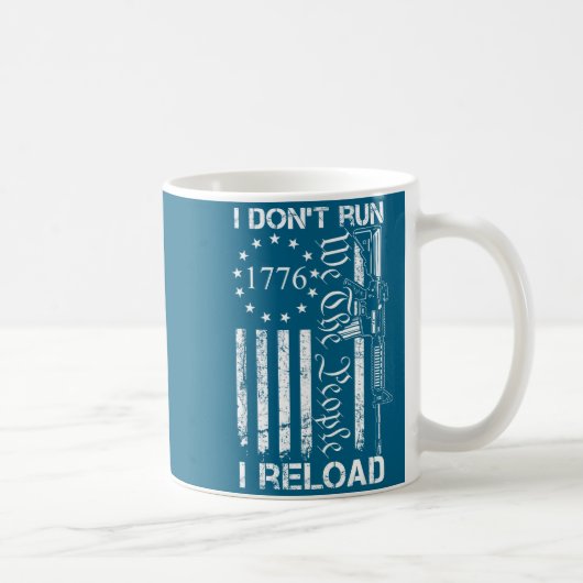 I Don't Run I Reload - Usa Flag Pro Guns Ar15 Funn Koffiemok (Rechts)