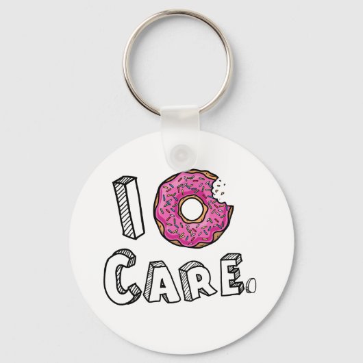 I Donut Care Funny Sleutelhanger (Voorkant)