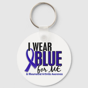 I Draag Blauwte Reumatoïde artritis RA Sleutelhanger
