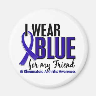I Draag Blue Friend Rheumatoïde artritis RA Magneet